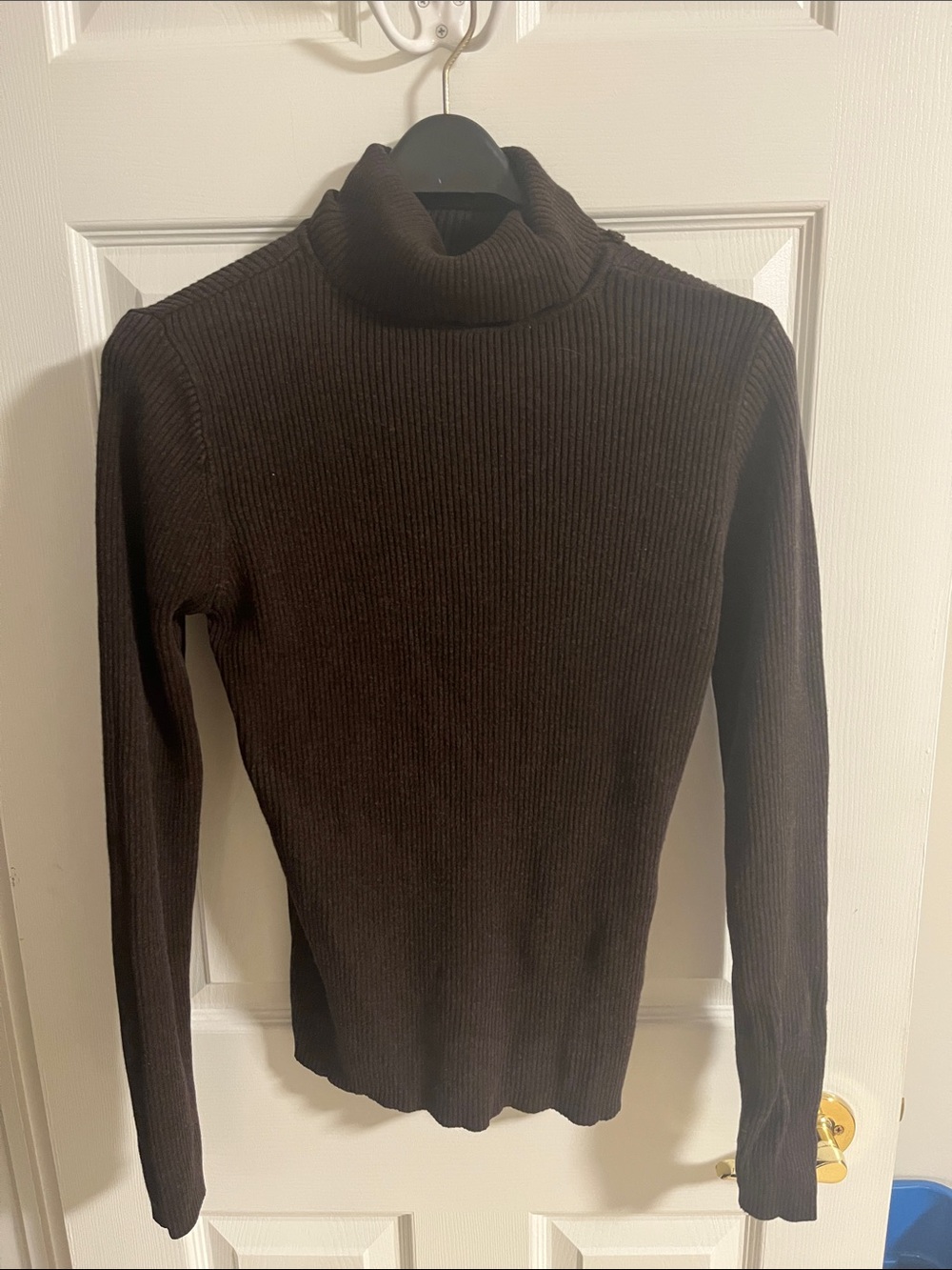 GAP Chocolate Brown Ribbed Turtleneck Sweater